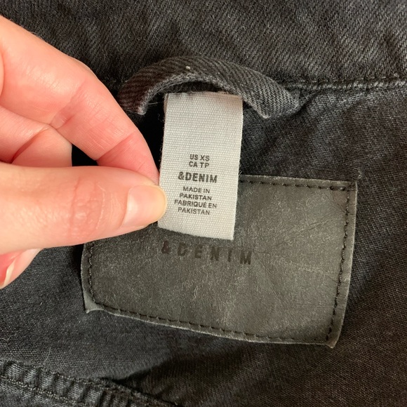 ‼️Last chance by Feb 5‼️ &Denim black denim jacket - Picture 4 of 4